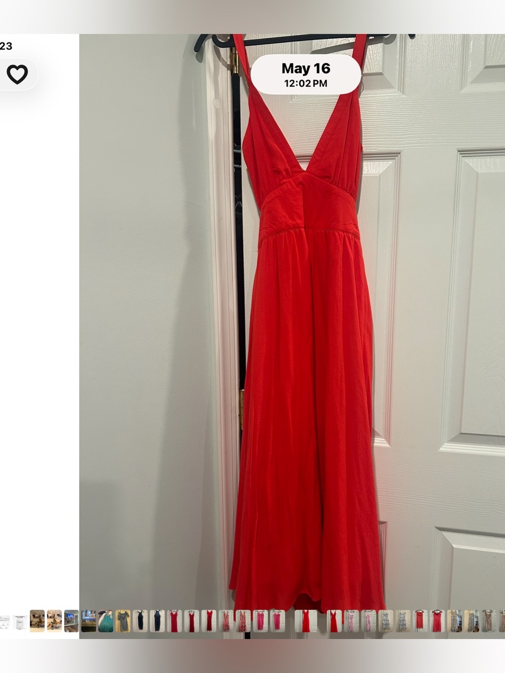Lulu's Bright Red Strapless Dress